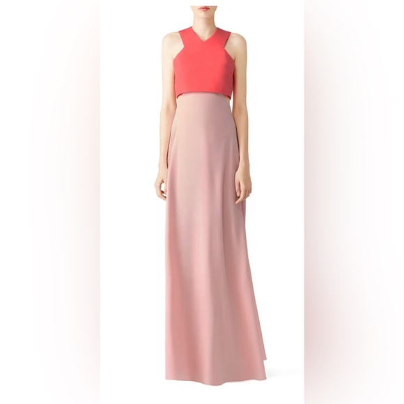 Jill Stuart Dresses & Skirts - JILL JILL STUART pink two toned cut out maxi length sleeveless gown size 2